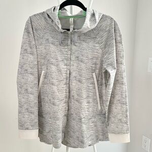Lululemon Gray Marled Hooded Windbreaker
